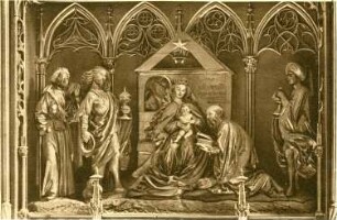 Das Münster zu Freiburg i. Br.: Hauptportal: Das Tympanon. Kreuzigung Christi. Beschriebene Postkarte
