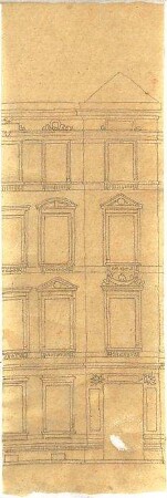 Zocher, Ernst; Architekturstudien - Gebäude (Teilansicht)
