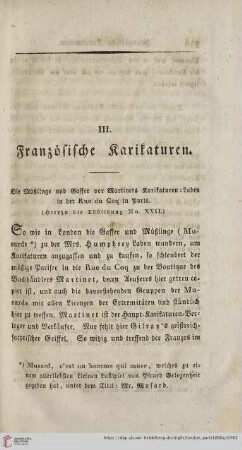 III. Französische Karikaturen