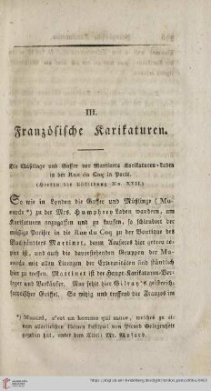 III. Französische Karikaturen