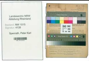 Entnazifizierung Peter Karl Spenrath , geb. 23.07.1902 (Kraftfahrer)