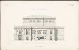 Stadttheater, Magdeburg: Aufriss Seitenansicht 1:100