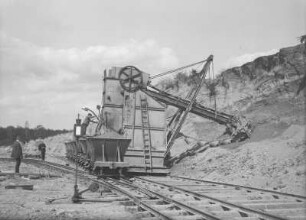 Tagebau, Spülversatzgew. kleiner Bagger