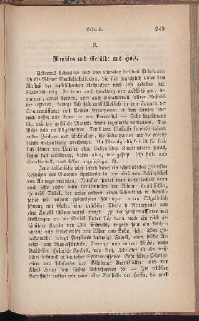 6. Meubles und Geräthe aus Holz.