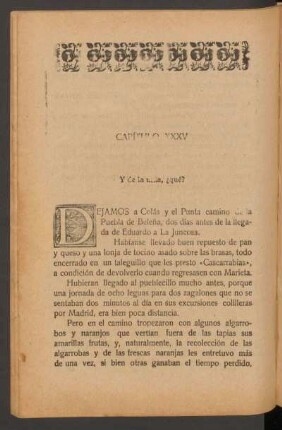 Capítulo XXXV - Y de la niña, ¿qué?