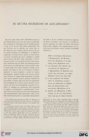 1: Su di una iscrizione di Alicarnasso