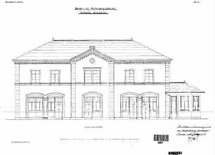 Boxberg-Wölchingen: Empfangsgebäude Bahnansicht