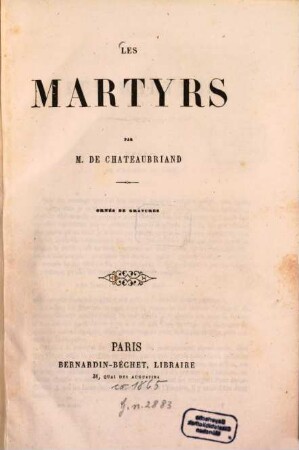 Les martyrs : Ornés de gravures