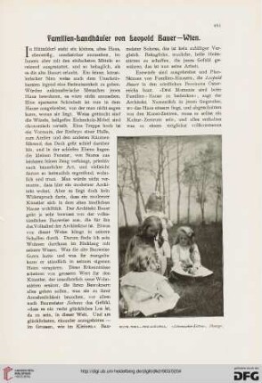 Familien-Landhäuser von Leopold Bauer - Wien