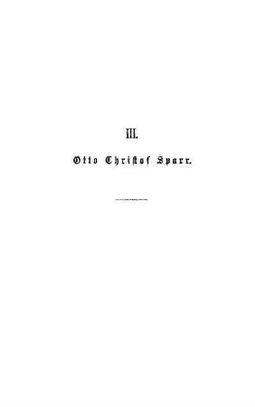 III. Otto Christof Sparr