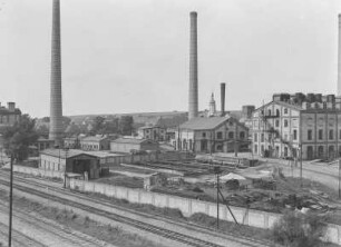 Cecilie-Geiseltal. Werksanlage : Braunkohleabbaugebiet Geiseltal, Cecilie. Werksanlage