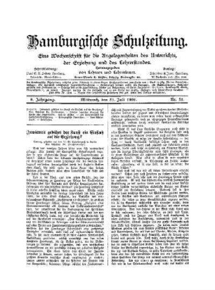 Inwieweit gebührt der Kunst ein Einfluß auf die Erziehung?