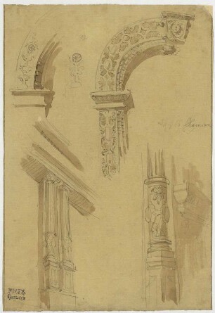Bürgerhaus in der Osterstraße zu Hannover, Portal, Gekuppelte Säulen
