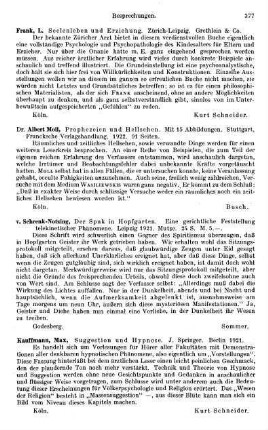 377, Max Kauffmann. Suggestion und Hypnose. 1921