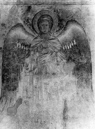 Drei Engel : Drei Engel. Fresko (um 1280; Cimabue). Assisi, San Francesco