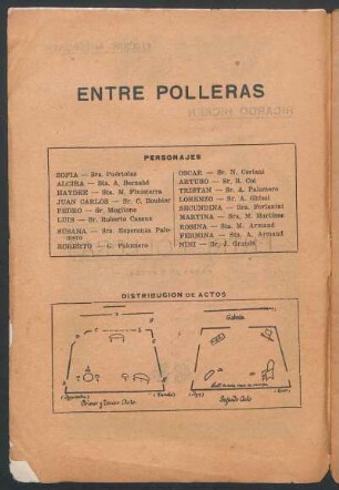 Personajes [y] Distribución de actos