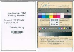 Entnazifizierung Georg Daniels , geb. 17.04.1904 (Arzt)