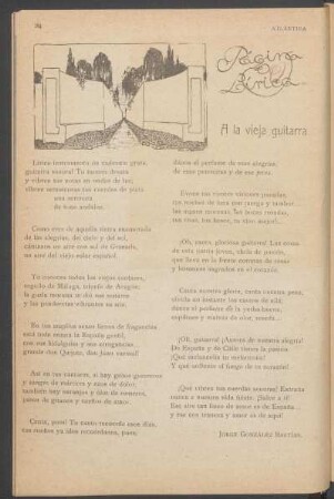 A la vieja guitarra : Página lírica