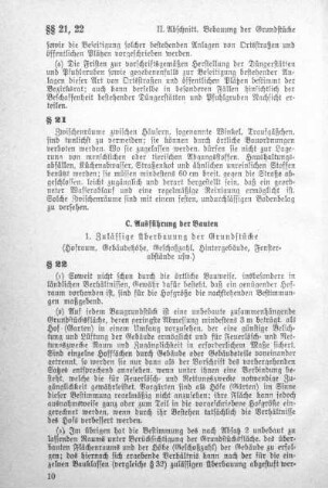 1. Zulässige Überbauung der Grundstücke (§ 22 - § 32)