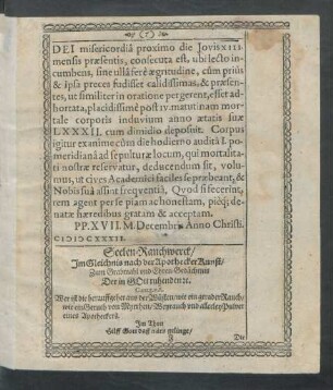 Seelen-Rauchwerck/ Im Gleichnis nach der Apothecker Kunst/... Im Thon Hilff Gott daß mirs gelinge/
