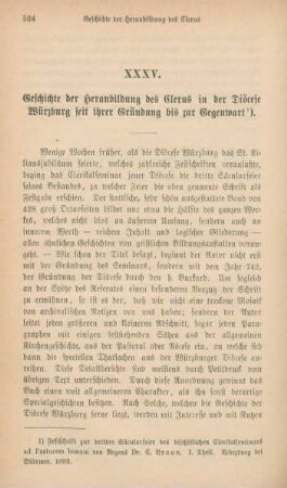 524-533 Geschichte der Heranbildung des Clerus in der Diöcese Würzburg seit ihrer Gründung bis zu Gegenwart