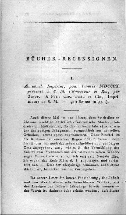 Almanach impérial, pour l'année MDCCCX. - Paris, 1810