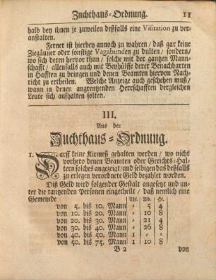III. Aus der Zuchthaus-Ordnung.