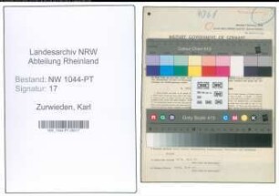 Entnazifizierung Karl Zurwieden , geb. 02.10.1896 (Postschaffner)