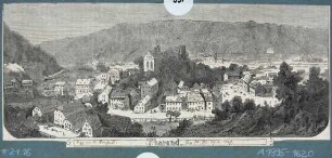 Ansicht von Tharandt mit Blick auf die Burgruine und die Berg- und Stadtkirche