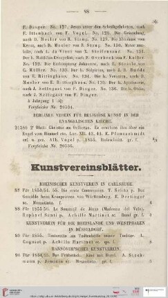 Kunstvereinsblätter (Nr. 87 - 99)