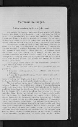 Vereinsmitteilungen.