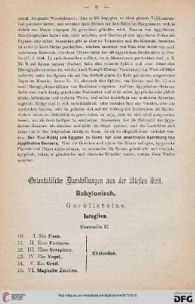 Orientalische Darstellungen aus der ältesten Zeit. Babylonisch