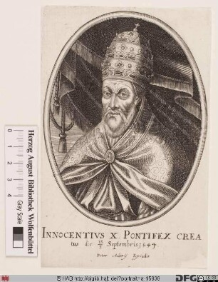 Bildnis Papst Innozenz X. (Giambattista Pamphili od. Pamfili) (reg. 15. 9. 1644 - 7. 1. 1655)