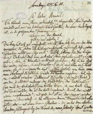Brief an Moritz Heimann