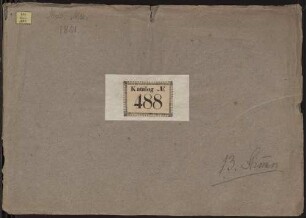 Symphonies, WolC 36, G-Dur - BSB Mus.ms. 1851 : [cover title, autograph:] Simphonia a 13 Strom. // Due Violini // Due Flauti // Due Oboe // Due Corni Obligati // Due Viole // Due Fagotti // Violoncello // e // Controbasso [!] // [music incipit] // Del Sig: Chris: Cannabichmp // N r o [crossed out:] 39 [changed to:] 36 [with red:] 33