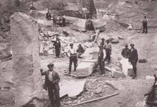 Luttowitz, Granitbruch, Steinbrucharbeiter