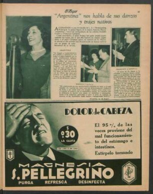 "Argentina" nos habla de sus danzas y trajes nativos