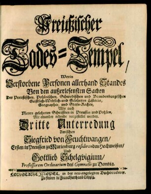 Preüßischer Todes-Tempel. Dritte Unterredung