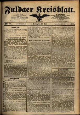Ausgabe vom Freitag, den 28. Juli 1905.