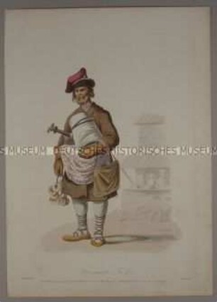Kleinhändler in volkstümlicher Tracht