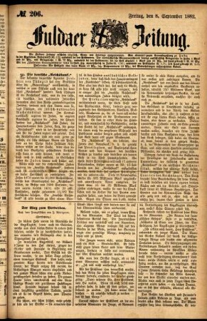 Ausgabe vom Freitag, den 08. September 1882.
