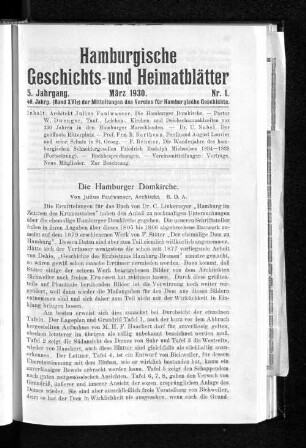März 1930. Nr. 1
