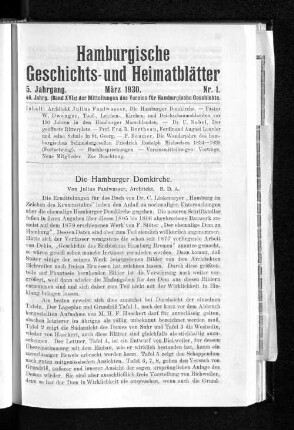 März 1930. Nr. 1