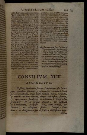 Consilium XLIII.