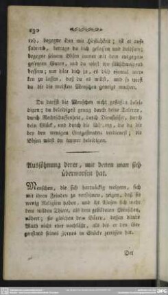 Aussöhnung derer, mit denen man sich überworfen hat