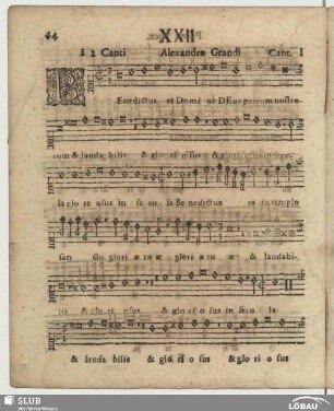 XXII. Grandi, Alessandro: Benedicuts es Domine