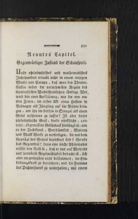 Neuntes Capitel.