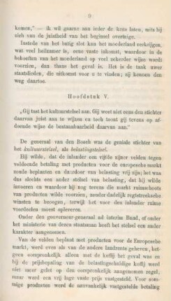 Hoofdstuk V. Gij tast het kulturstelsel aan. Gij weet niet eens den stichter ...