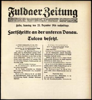 Ausgabe vom Samstag, den 23. Dezember 1916.