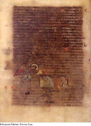 Textseite und Illustration, Blatt 63v